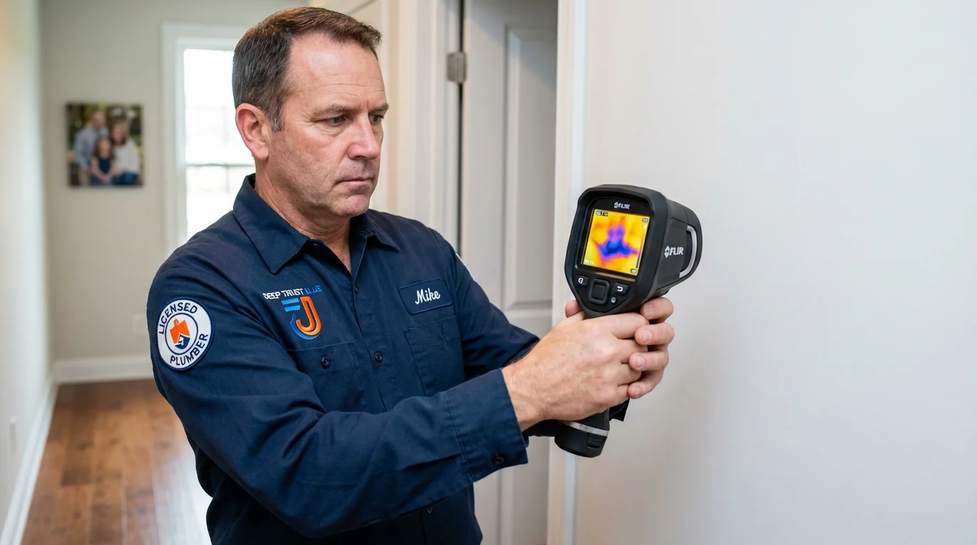 Thermal imaging leak detection by Johns Plumbing LLC in Jasonville